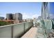 Spacious balcony offering stunning views of the cityscape at 55 W 12Th Ave # 608, Denver, CO 80204