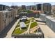 Overhead view of rooftop with lush landscaping and city views at 55 W 12Th Ave # 608, Denver, CO 80204