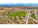 Beautiful aerial view of community park featuring open green spaces, walking paths, and recreational areas at 6041 N Orleans, Aurora, CO 80019