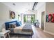 Spacious bedroom with wood floors, modern decor, and large windows offers a bright retreat at 1175 S Jackson St, Denver, CO 80210