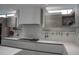 Contemporary kitchen with built-in cooktop, seamless backsplash, and open shelving at 1175 S Jackson St, Denver, CO 80210