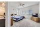 Spacious main bedroom with ample closet space and ensuite bathroom at 16122 Emporia Way, Brighton, CO 80602