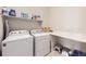 Laundry room with washer, dryer, and shelving at 16122 Emporia Way, Brighton, CO 80602