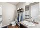 Well-appointed bathroom with elegant fixtures, offering comfort and style at 2404 Horse Shoe Cir, Fort Lupton, CO 80621
