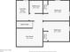 Basement floor plan showing bedrooms, bathroom, and laundry at 2686 Poplar St, Denver, CO 80207