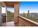 Mountain view from the balcony of the home at 29011 Upper Moss Rock Rd, Golden, CO 80401