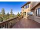 Expansive wooden deck with mountain views at 29011 Upper Moss Rock Rd, Golden, CO 80401