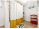 Clean bathroom with a modern shower and cheerful decorative accents at 4520 S Delaware St, Englewood, CO 80110