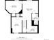 Three-bedroom, two-bathroom floor plan; 1283 sq ft at 501 S Dale Ct, Denver, CO 80219