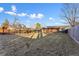 Large backyard with storage shed and mature trees at 3307 Teller St, Wheat Ridge, CO 80033