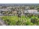 Expansive aerial view of the city showcasing lush green parks and vibrant neighborhood at 2854 Eliot St, Denver, CO 80211