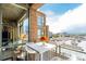 Cozy balcony with seating and a view of the city skyline at 2100 16Th St # 606, Denver, CO 80202