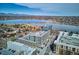 Beautiful aerial view showcases the condo's proximity to the water and nearby mountain views at 4200 W 17Th Ave # 223, Denver, CO 80204