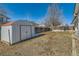 Metal storage shed in the backyard of the property at 8839 Winona Ct, Westminster, CO 80031