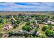 Expansive aerial view showcases the property's mature trees and open fields at 1813 Pikes Peak St, Erie, CO 80516