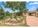 Landscaped yard with rock features and trees at 26269 Richmond Hill Rd, Conifer, CO 80433