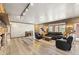 Relaxing living room with leather furniture and wood floors at 26269 Richmond Hill Rd, Conifer, CO 80433