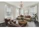 Cozy living room featuring a neutral color scheme, comfortable seating, and ample natural light at 14732 E Poundstone Dr, Aurora, CO 80015
