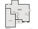 Floor plan of the unfinished lower level with future rough-in bath and space for utilities at 2560 Lupton Ln, Lafayette, CO 80026