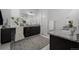 Elegant bathroom featuring double vanities with granite countertops and ample natural light from the window at 6456 Kenzie Cir, Castle Pines, CO 80108
