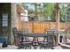 Cozy patio seating with a view of the private backyard at 2588 S Flower Ct, Lakewood, CO 80227