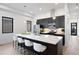 Bright kitchen features a large island with white countertop and modern dark wood cabinets at 19 Washington Ave, Golden, CO 80403