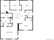 Upstairs floor plan showing bedrooms, bathroom, WIC (Walk in Closet) and hall at 13058 Monaco Way, Thornton, CO 80602