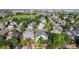 An aerial view of the neighborhood and the home at 15926 Butterwort Cir, Parker, CO 80134