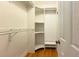 Well-organized walk-in closet with shelving and hanging space at 1836 S Grant St, Denver, CO 80210