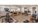 Bright home gym features ample space for exercise, mirrors, natural light, and carpeted flooring at 11857 S Saunter Ln, Parker, CO 80138
