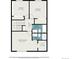 Upstairs floorplan showcasing the layout of bedrooms and bathrooms at 9272 E Mansfield Ave, Denver, CO 80237