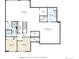 Basement floorplan includes bedrooms, sauna, bathrooms, wet bar, rec room, and laundry at 2434 Hearth Dr # C1, Evergreen, CO 80439