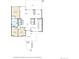 Floorplan includes living room, dining area, kitchen, primary bedroom, bedrooms, and porch at 2434 Hearth Dr # C1, Evergreen, CO 80439