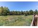Scenic backyard with a wooden fence and natural landscaping at 25338 E Costilla Pl, Aurora, CO 80016