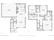 Detailed floor plan showing layout of rooms, including kitchen, bedrooms, bathrooms, and garage at 2212 Tamarac St, Denver, CO 80238