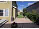 This backyard features a stone patio and a small area with artificial turf at 7627 Halleys Dr, Littleton, CO 80125