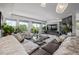 Bright living room with expansive windows, sleek furniture, and contemporary design at 6260 Everett Ct # D, Arvada, CO 80004