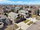 Aerial view of suburban homes, with a clear view of the architecture, landscaping, and neighborhood layout at 5541 S Eaton St, Littleton, CO 80123