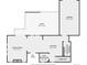 Main level floorplan showcasing living room, kitchen, half bath, patio, garage and unfinished storage at 10148 E 29Th Dr, Denver, CO 80238