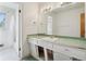 Retro bathroom with a vanity sink and a shower at 1742 S Forest St, Denver, CO 80222