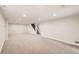 Unfinished basement area with recessed lighting, offering flexible space for customization at 2822 S Zenobia St, Denver, CO 80236