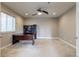 This bedroom features a modern ceiling fan, a desk, and recessed lighting at 6265 S Ider Way, Aurora, CO 80016
