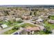 Aerial view of a quiet, green neighborhood, featuring diverse homes, mature trees, and well-maintained lawns at 2837 Reed St, Wheat Ridge, CO 80033