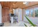 Charming home office with wood ceiling, desk, storage closet, and natural light at 4716 Broadway, Denver, CO 80216