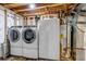 Laundry and utility area features modern washer and dryer, and a new-looking refrigerator at 2700 W 91St Ave, Denver, CO 80260