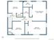 Second floor plan featuring a primary bedroom, three bedrooms, and two baths at 915 Mercury Cir, Littleton, CO 80124
