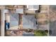 Birds eye view of the backyard featuring a detached garage with a fenced in back yard at 2381 Newark St, Aurora, CO 80010