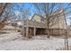 Backyard with deck and stairs at 1752 Peninsula Cir, Castle Rock, CO 80104
