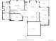 Floorplan of main level showing kitchen, garage, living room, primary bedroom and balcony at 14032 E Chenango Dr, Aurora, CO 80015