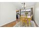 Dining room with hardwood floors and sliding glass doors at 3695 S Kittredge St # D, Aurora, CO 80013